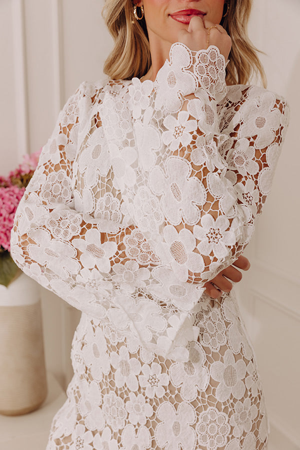 Just Add Bubbles Floral Lace Mini Dress Image - 5