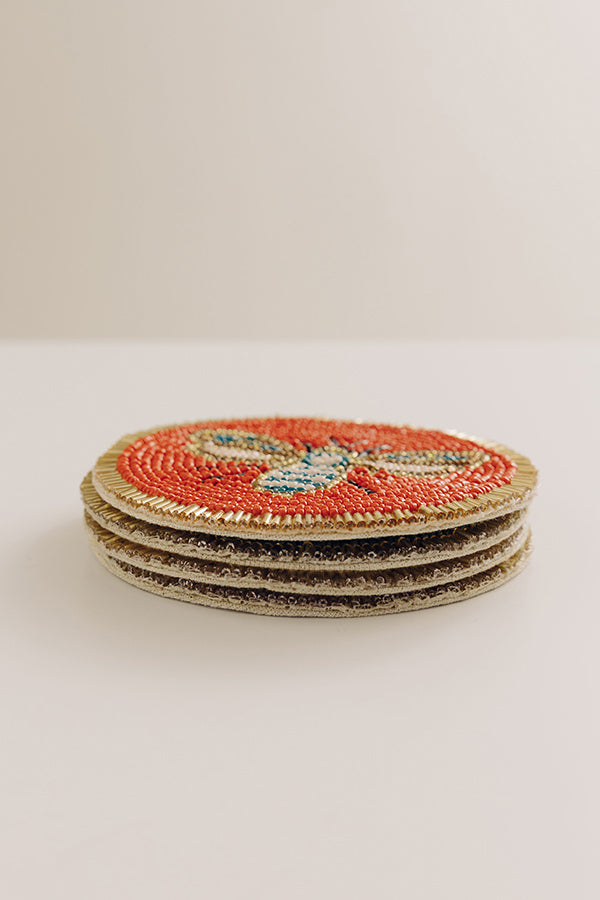 Boho Energy Beaded Coaster Set Image - 4