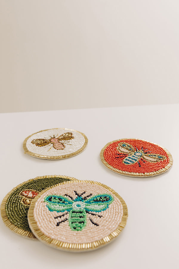 Boho Energy Beaded Coaster Set Image - 3