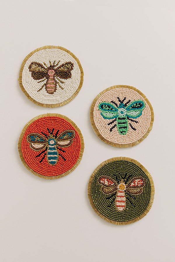Boho Energy Beaded Coaster Set Image - 1