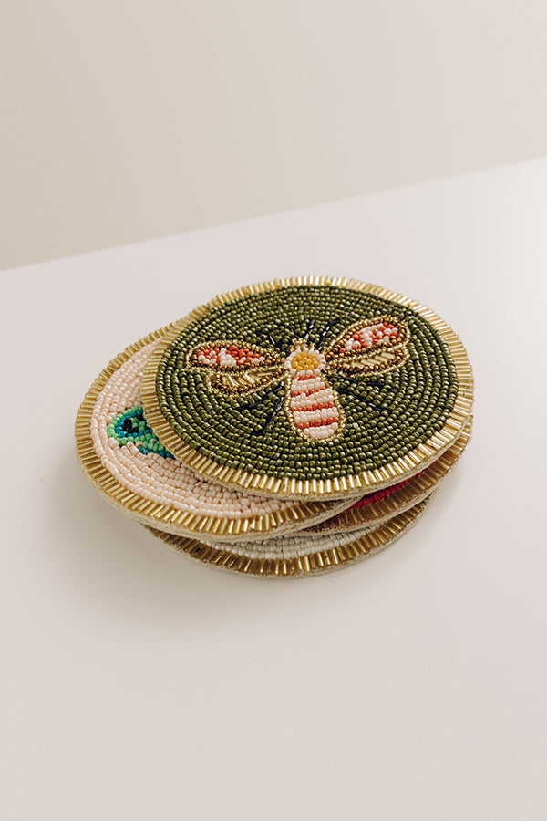 Boho Energy Beaded Coaster Set Image - 2