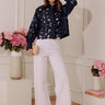 Downtown Darling Floral Embroidered Button Up Top Image - 1