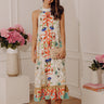 Mediterranean Muse Midi Dress in Scarlet Image - 1