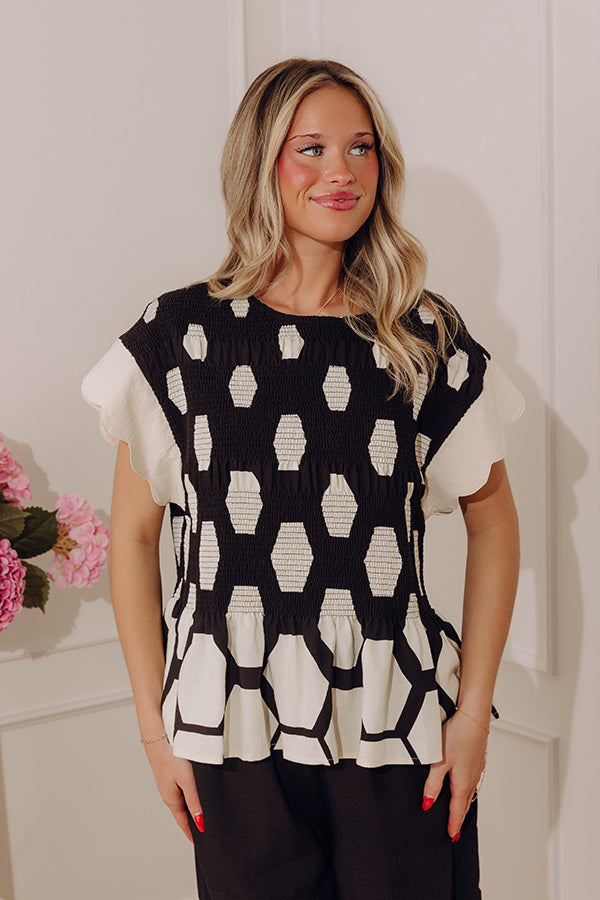 Metro City Muse Smocked Top