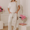 Everyday Darling High Waist Scuba Wide Leg Pants in Grey Image - 1