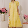 Easy Grace Eyelet Midi Dress in Yellow Image - 1