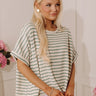 First Class Coastline Oversized Knit Tee in Sage Image - 1