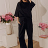 Instant Favorite High Waist Scuba Wide Leg Pants in Black Image - 1