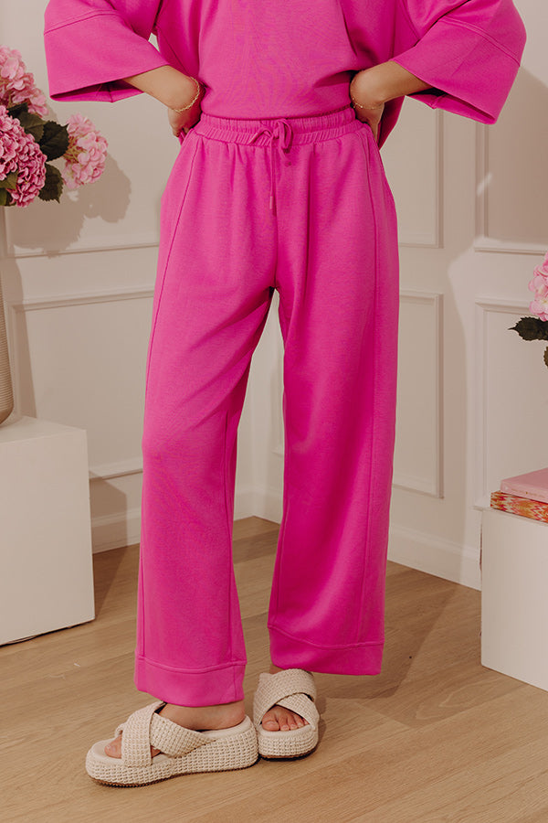Instant Favorite High Waist Scuba Wide Leg Pants in Violet Image - 1