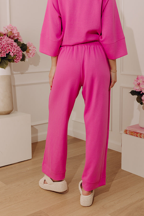 Instant Favorite High Waist Scuba Wide Leg Pants in Violet Image - 4