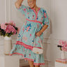 Seaside Garden Floral Midi Dress Curves Image - 1