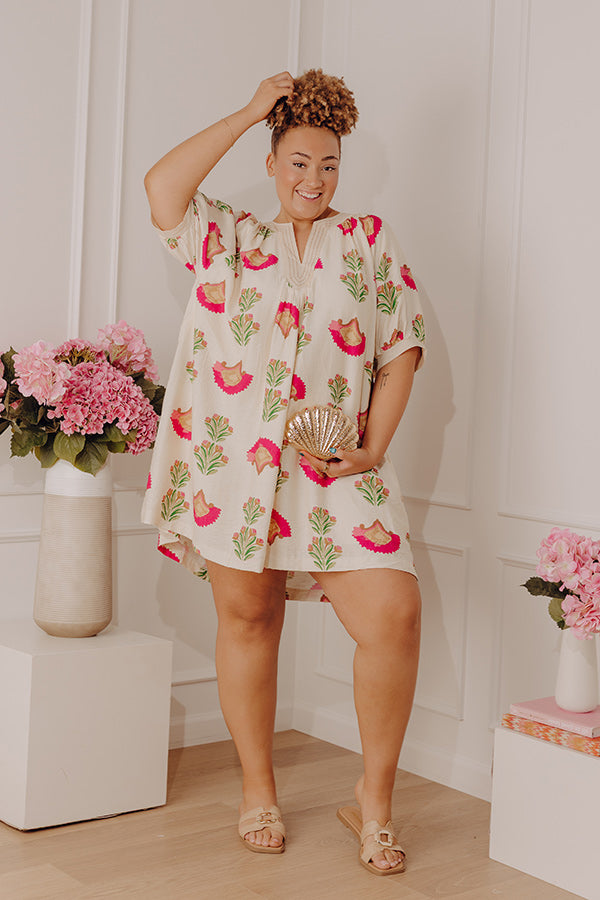 Playful Petals Floral Mini Dress Curves Image - 2