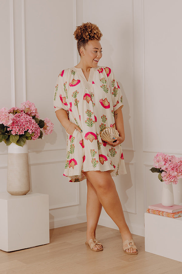 Playful Petals Floral Mini Dress Curves Image - 1