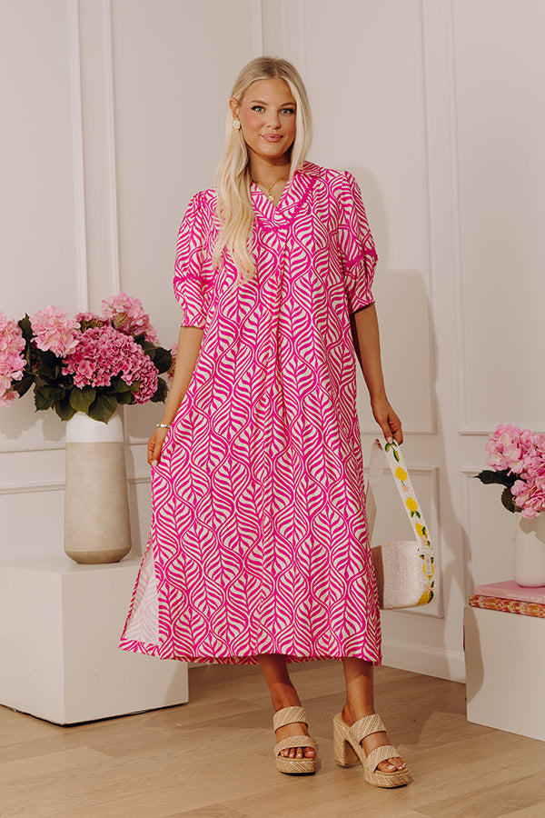 Resort Ready Muse Midi Dress in Pink Image - 4