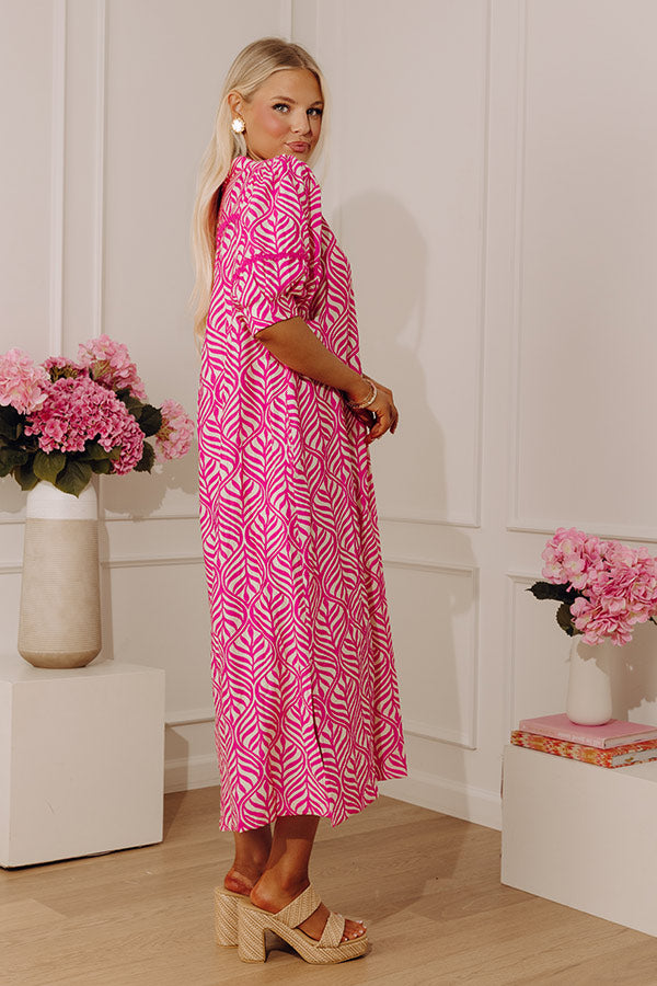 Resort Ready Muse Midi Dress in Pink Image - 2