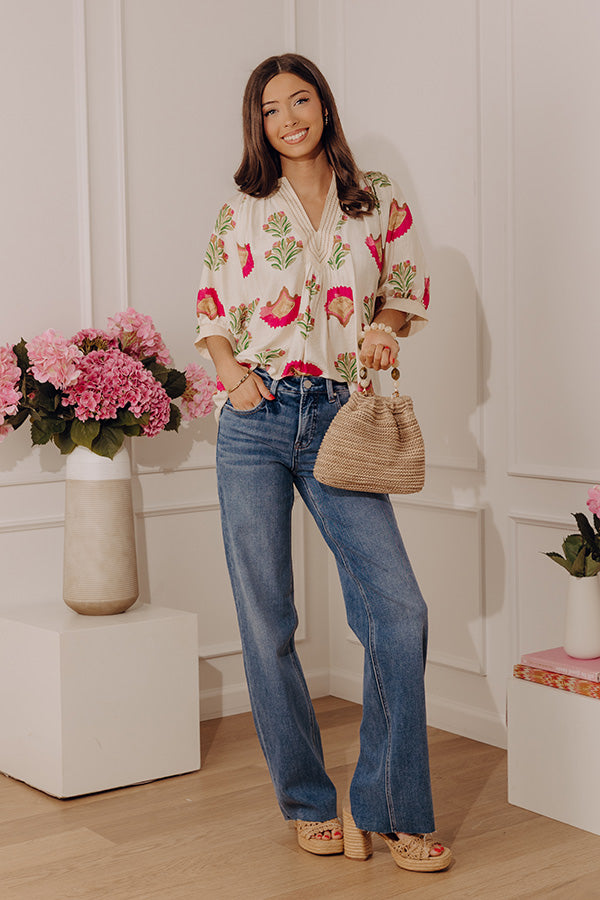 Playful Petals Floral Top Image - 2