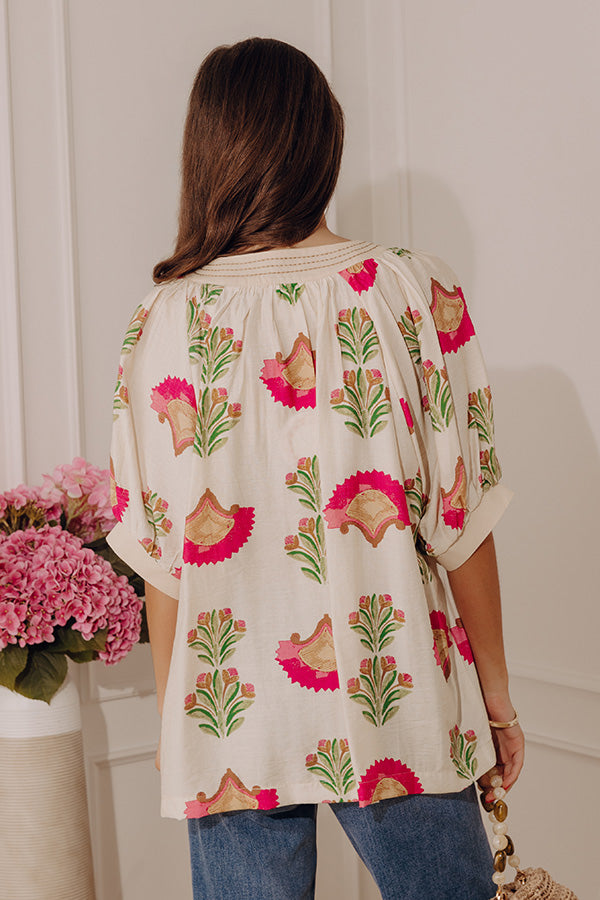 Playful Petals Floral Top Image - 4