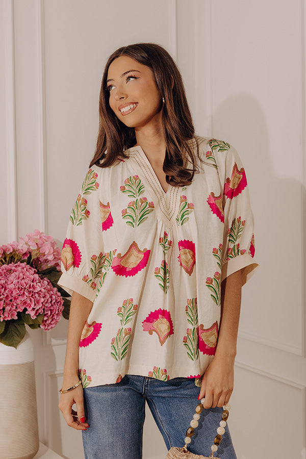 Playful Petals Floral Top Image - 1