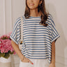 First Class Coastline Oversized Knit Tee in Blue Image - 1