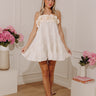 Pretty Little Allure Floral Applique Mini Dress in Cream Image - 1