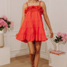 Pretty Little Allure Floral Applique Mini Dress in Red Image - 1