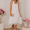 Coastal Charm High Waist Eyelet Midi Skirt Image - 1