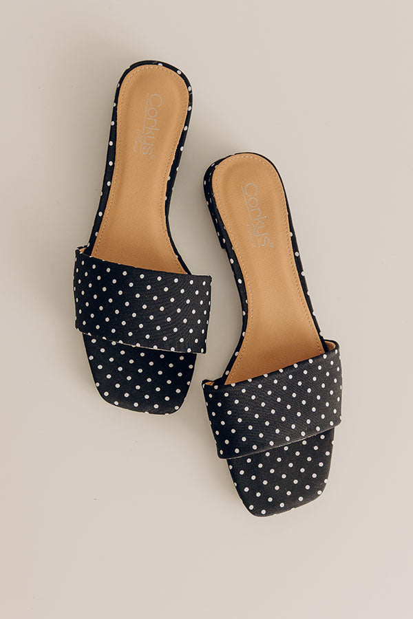 Our Lil Secret Polk Dot Sandal in Black Image - 1