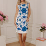Luxe Getaway Floral Embroidered Mini Dress in White Image - 1