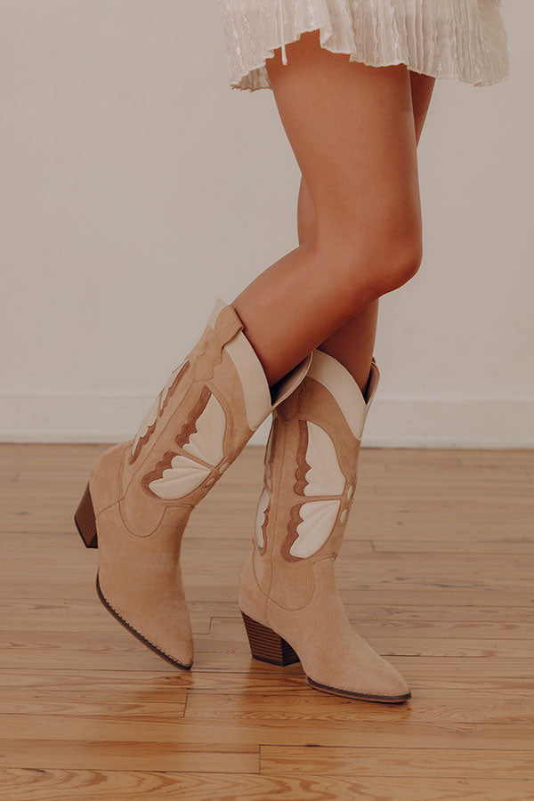 The Fairy Faux Suede Cowboy Boot