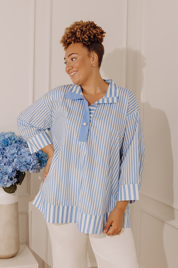 Coastline Chic Stripe Top Curves Image - 1