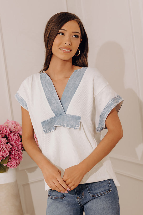 Effortless Mood Waffle Knit Sweater Top Image - 2