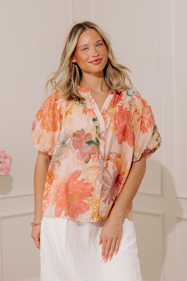 Brunch and Besties Floral Top Image - 1