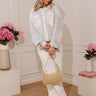 Casual Hangout Waffle Knit Sweater in Sky Blue Image - 1