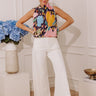 The Charlotte High Waist Wide Leg Pants in Ivory Image - 1