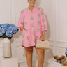 Bloom and Wander Floral Embroidered Mini Dress in Bubblegum Pink Curves Image - 1