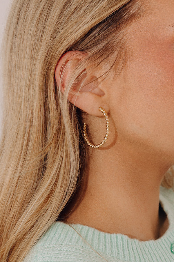 Enewton Classic Beaded 1.25 inch Post Hoop Earrings in 3mm Image - 3