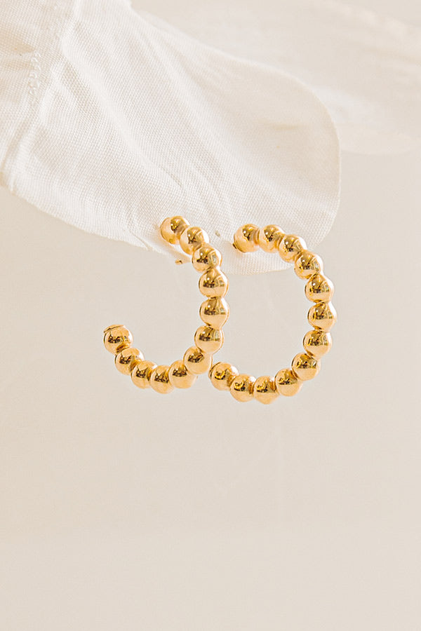 Enewton Classic Beaded 1 inch Post Hoop Earrings in 3mm