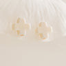 Enewton Signature Cross Small Stud Earrings in Ivory Image - 1