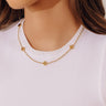 Enewton Signature Cross 2mm Beaded Gold Choker in 17 inches Image - 1