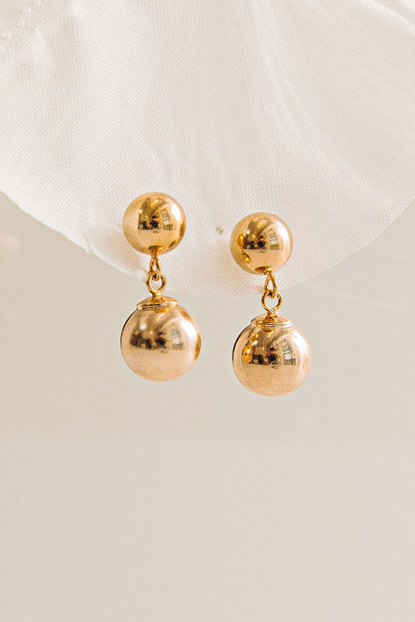 Enewton Classic 8mm Ball Drop Stud Earrings in Gold Image - 1