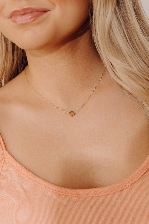 Enewton Signature Cross Gold Necklace in Gold