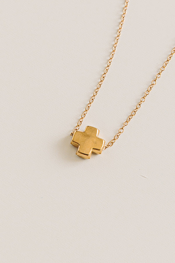 Enewton Signature Cross Gold Necklace in Gold Image - 2