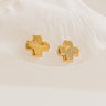Enewton Signature Cross Gold Stud Earrings Image - 1