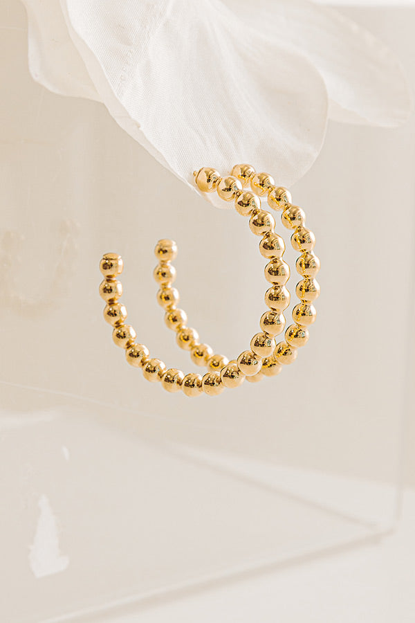 Enewton Classic Beaded 1.25 inch Post Hoop Earrings in 4mm