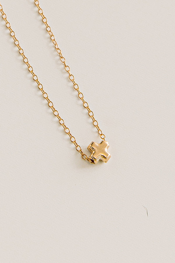 Enewton Small Signature Cross Gold Necklace in Gold Image - 1