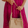 The Paisley Raffia Woven Purse in Natural Image - 1
