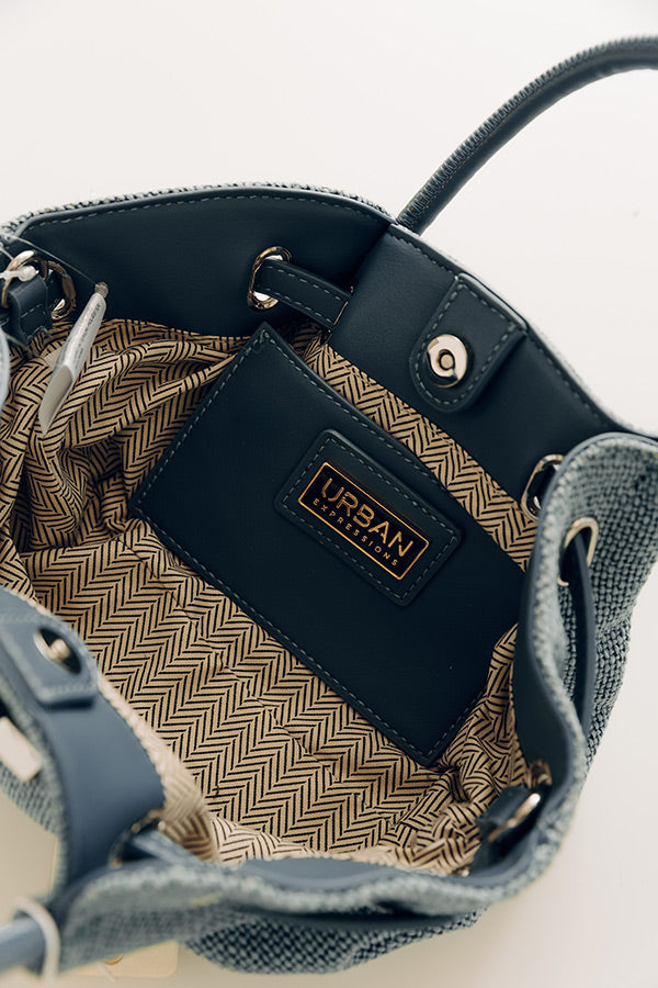 The Selena Woven Purse in Airy Blue Image - 4