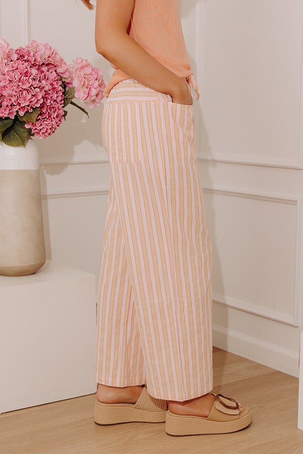 Sunny Side High Waist Wide Leg Stripe Pants Image - 3