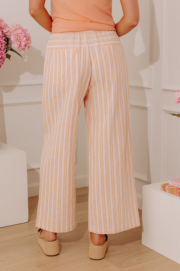 Sunny Side High Waist Wide Leg Stripe Pants Image - 4