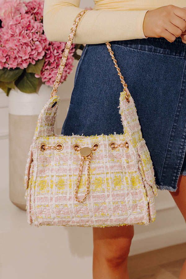 The Paisley Tweed Purse in Pink Image - 1